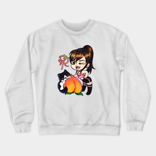 Reckless Peaches Chibi Crewneck Sweatshirt by Recklesspeaches